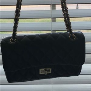 Black quilted purse